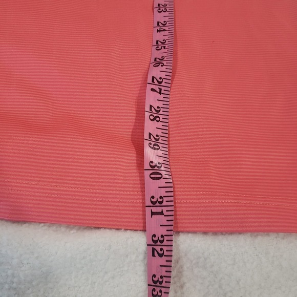 Greg Norman Polo Top Mens Peach L Play Dry Striped Golf Performance Active Shirt - Picture 13 of 14